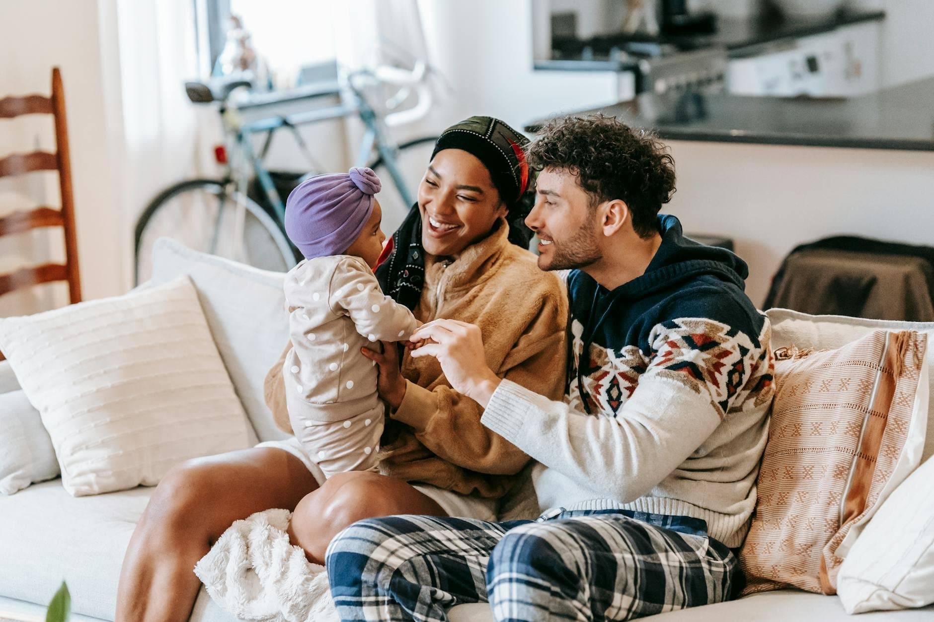 family spending time together at home (Pexels)